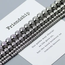 WYLeeS сетка/шина форма из нержавеющей стали бусины 3 4 6 8 мм круглый разделитель свободные бусины для ювелирных изделий Изготовление браслета ожерелья DIY Поиск