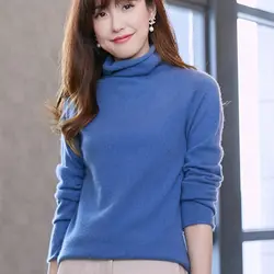 Весна для женщин свитер 100% кашемир Вязание пуловеры для Лидер продаж водолазка Новая мода 11 видов цветов свитеры женщи