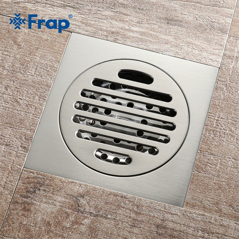 Frap Quality Copper Shower Floor Drain Brushed Nickel Brass Chrome