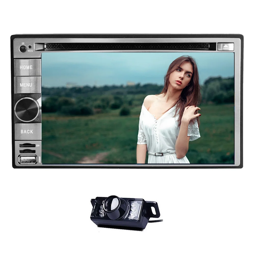 Cheap Video FM AM Navigator Map Audio Auto Car DVD Player GPS Stereo Movie Steering Wheel Touchscreen CAM Autoradio Radio 9