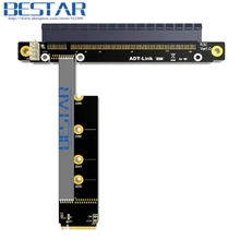 PCI-E 3.0 16x To M2 NGFF NVMe SSD ,PCIe x16 M.2 Riser cable 25cm 35cm 45cm 55cm 60cm PCI-Express Gen3 8Gbps High speed