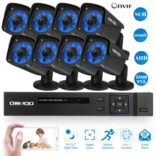 OWSOO 8CH CCTV система Full 1080N 1500TVL AHD DVR 8 шт. 720P ИК наружная AHD камера безопасности ночное видение система наблюдения комплект