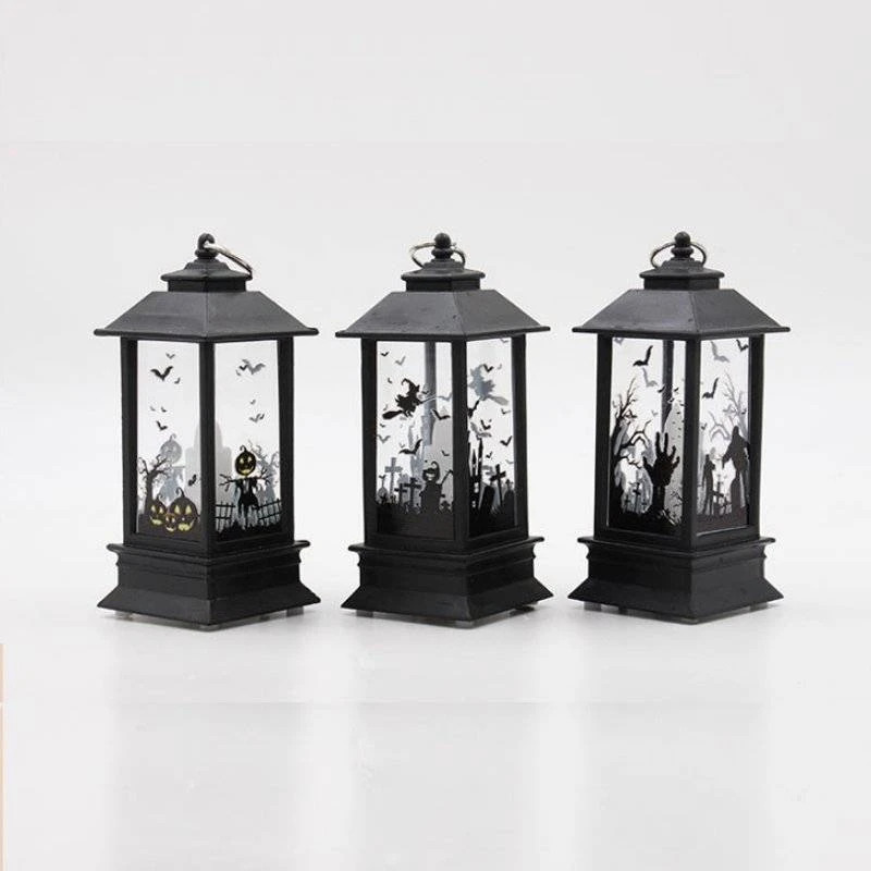 LA MIU тыквы ведьма череп стороны стола светодиодный свет моделирование пламя