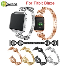 Stainless Steel Crystal Band For Fitbit Blaze smart replacement watchband WristStrap For Fitbit Blaze bracelet Watch Accessories crested for fitbit blaze frame replacement stainless steel case activity tracker smart watch accessories