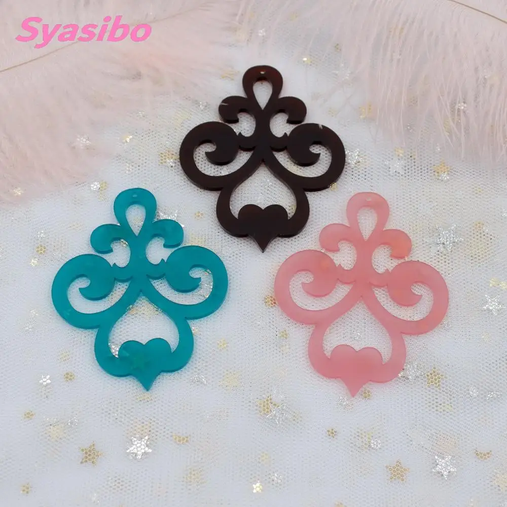 Láser de corte de acrílico Aretes de calaveras Pendientes Plata Brillo Halloween Horror Calaveras