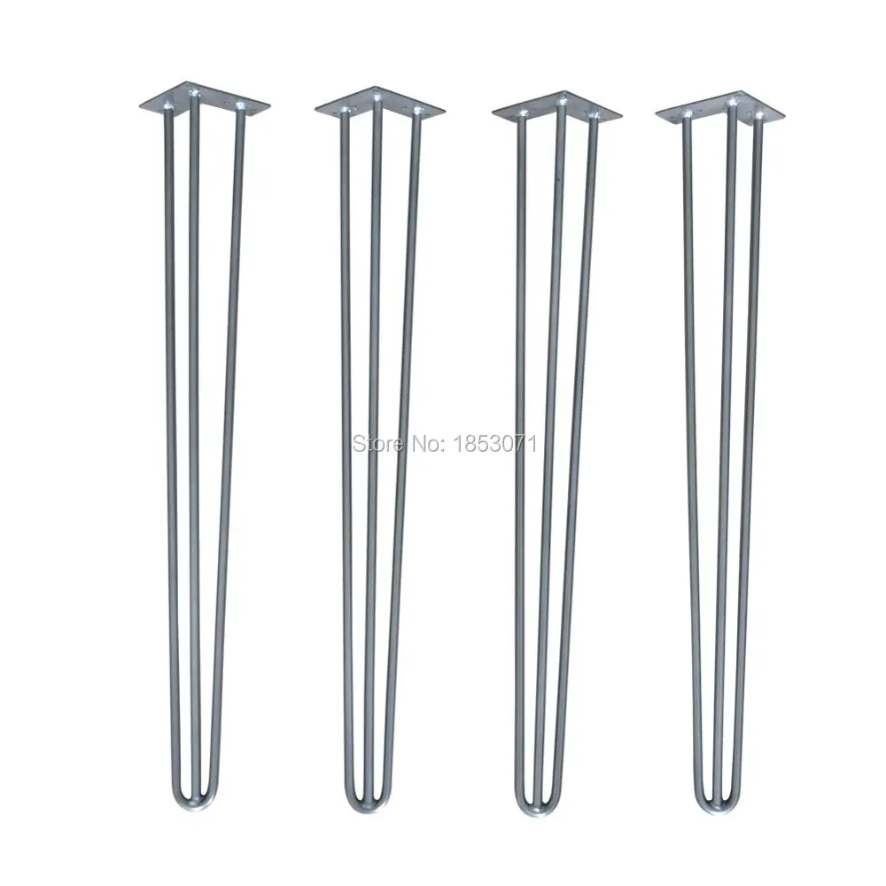 34" hairpin legs similar as clear color 1/2" steel rod dining table