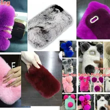 Чехол для телефона с милой пандой из меха кролика рекс для LG K8 k4 k10 Чехол DIY Пушистый Плюшевый бриллиант для LG V20 теплый мех V40 V50 K40 K50