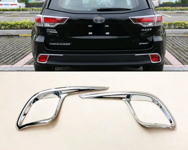 

Fit For Toyota Highlander 2015 2016 Chrome Rear Fog Light Lamp Cover Trim