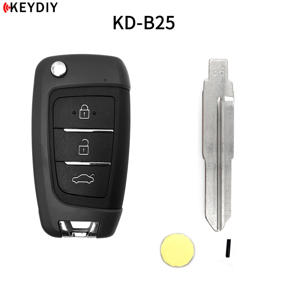 

KEYDIY Auto Car Key KD900/KD-X2/KD MINI Key Programmer B Series Remote Control B25 With 36# Uncut Blade