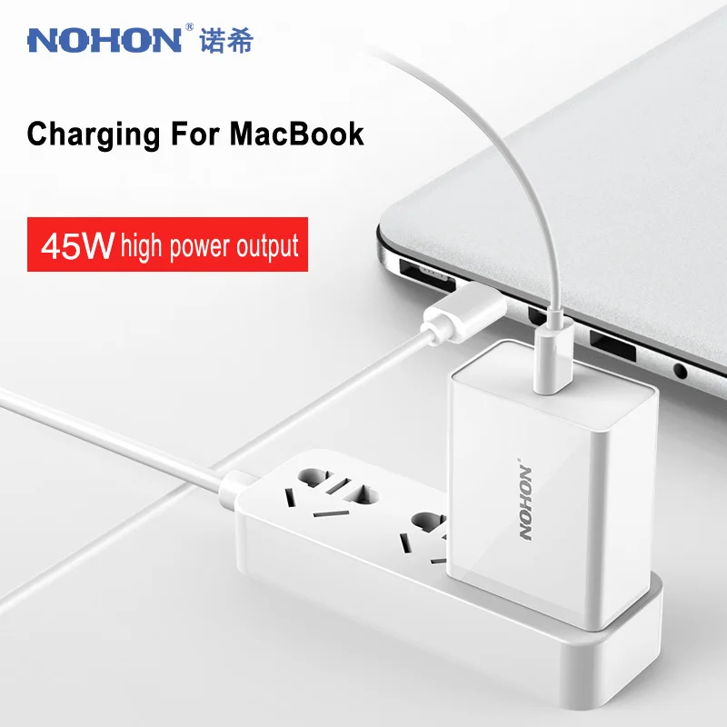 NOHON usb type C PD зарядное устройство для iPhone X 8 Plus 8 MacBook USB-C зарядное устройство Быстрая зарядка 45 Вт адаптер питания питания