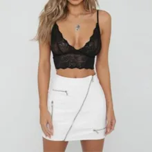Популярный сексуальный цветочный кружевной бюстгальтер без косточек с v-образным вырезом черный белый короткий топ