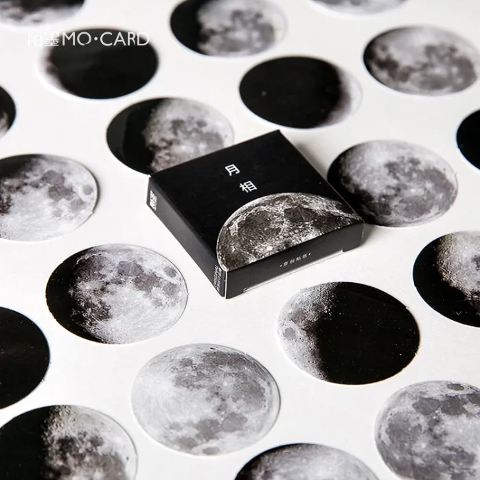 

45 Pcs/lot Moon Painting Mini Paper Sticker Decoration DIY Ablum Diary Scrapbooking Label Bullet Journal Stickers