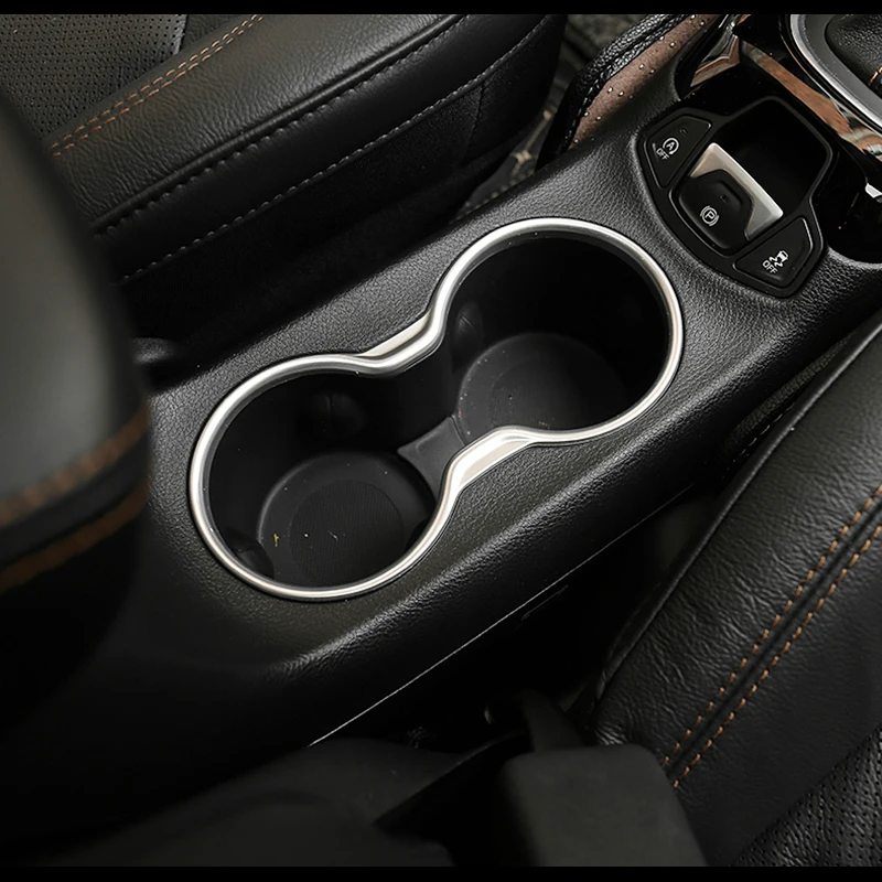 Matte Interior Water Holder Cup Frame Cover Trim for Jeep Compass 2017 2018