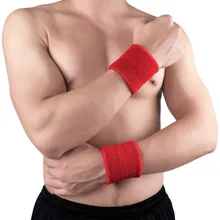 Поддержка бега фитнес Унисекс Хлопок Пот обмотка и изоляция ручной браслет спортивный Баскетбол Weatband запястье