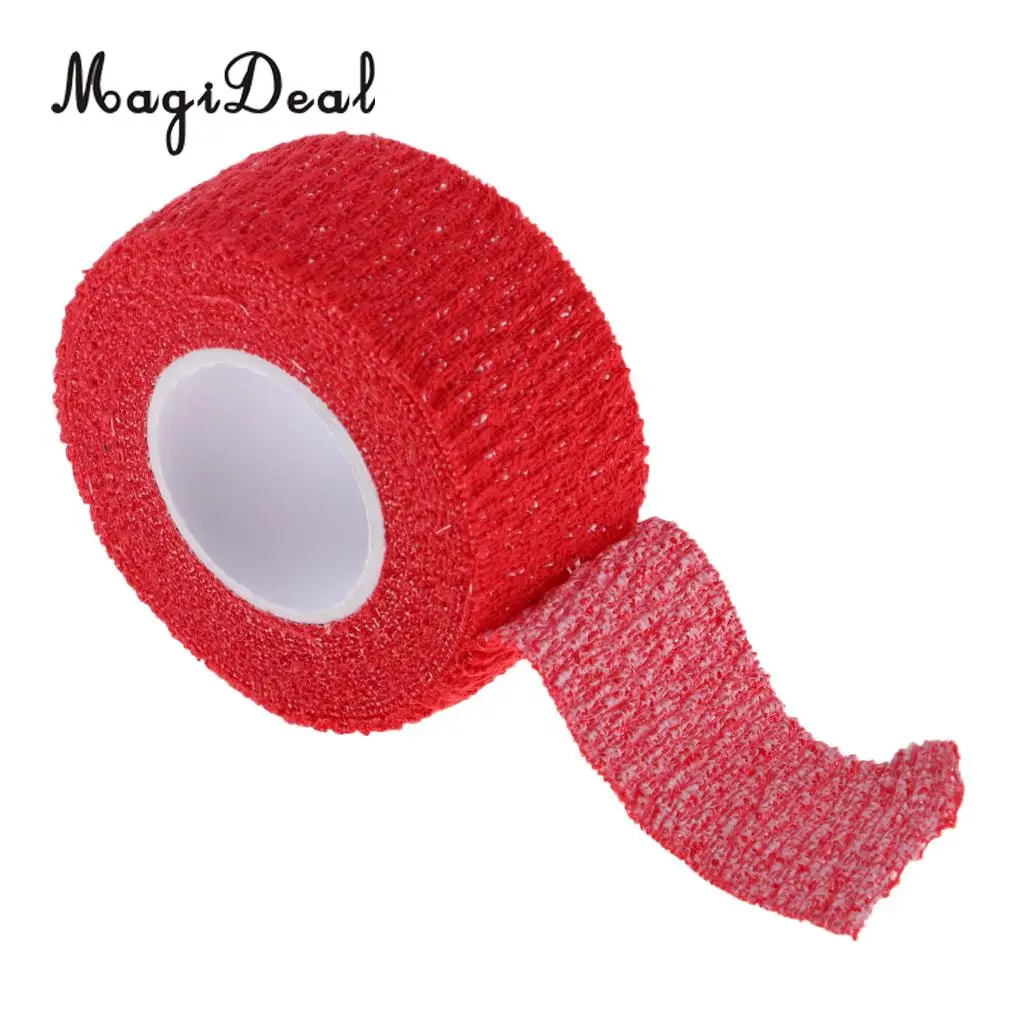 MagiDeal Anti-skid Adhesive Golf Sport Golfer Finger Wrap Grip Compression Tape Red/Black Outdoor Golf Sport Protective Accesso - Цвет: Red