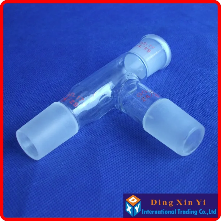 Glass Distillation adapter,Distilling Head,Standard Ground Mouth.Standard mouth 24/29 ,Used for distillation unit