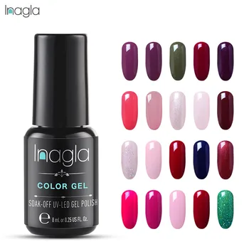 

Inagla UV Gel Nail Polish Hybrid Nails Soak-Off Varnish Semi Permanent Top Base Coat Nail Art All For Manicure Gel Polish Gellak