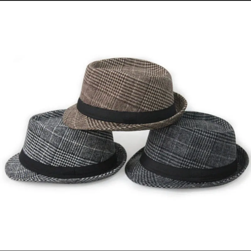 2016 Winter New Wool Felt Fedora Hats For Men Chapeau Masculino Panama Hats Jazz Trilby Gangster Cap Free Shipping
