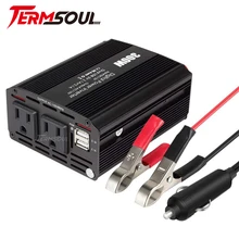 Termsoul300W автомобильный инвертор постоянного тока автомобильный преобразователь с двумя выходами переменного тока и двумя usb-портами 2,1 а автомобильный портативный разъём адаптера питания