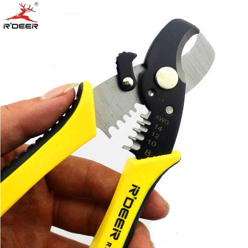RDEER Кабельные стрипперы 2 в 1 электрические инструменты для электриков Кабельные ножницы многофункциональные электрики ручные инструменты