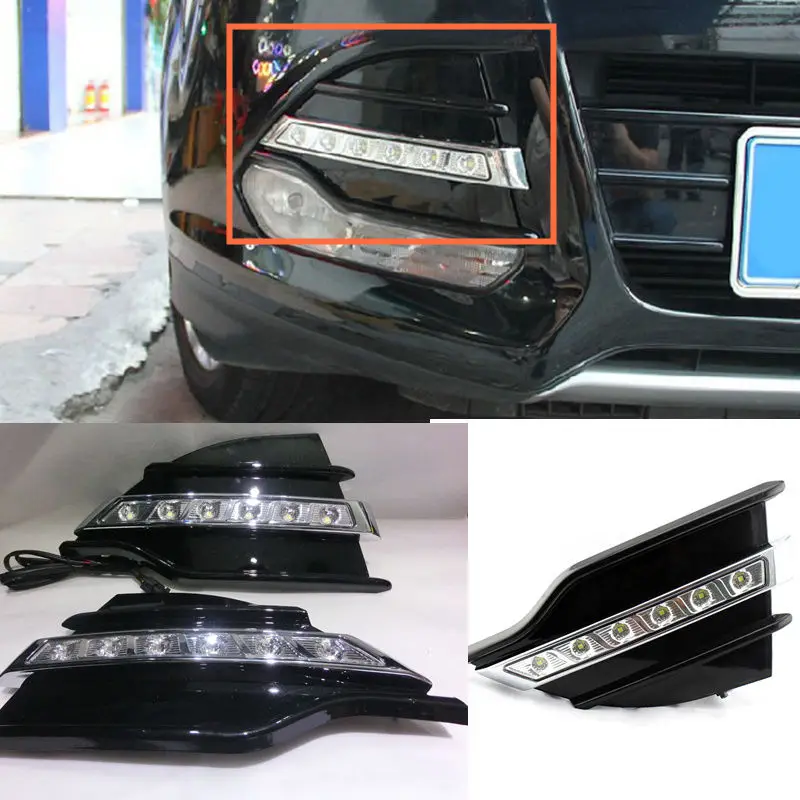 

A Pair White LED Daytime Running Light DRL Fog Lamps for Ford Kuga 2013-2016