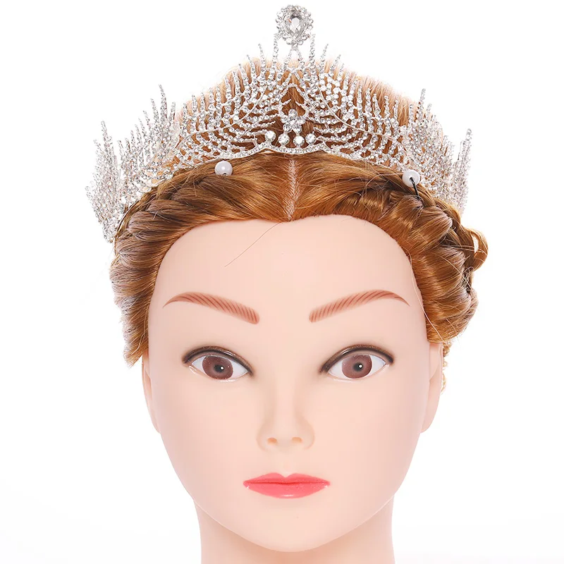 

Silver Bridal Crown Crystal Tiara Women Wedding Hair Accessories Headband Bridal Headpiece Queen Crown Diadem Hair Jewelry