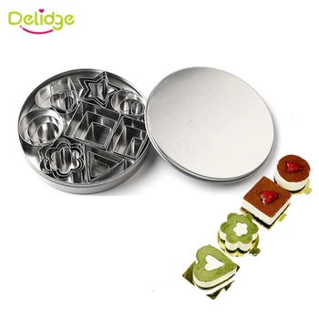 

Delidge 24pcs/set Many Shapes Cookie Cutter 3D Stainless Steel Pastry Biscuit Baking Mold DIY Fondant Cake Decorating Tools