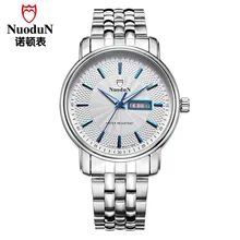 Nuodun High Quality Stainless Steel Wrist Watch For Men Brand Watches Waterproof Man Fashion Causal Quartz-Watch Montre Homme