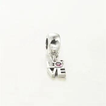 

Alphabet Love Mickey Charm Pendants Authentic 925 Sterling Silver Big Zircon Mickey Beads Diy Fits Pandora Bracelets