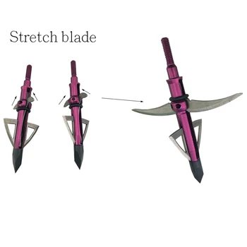 

10PCS Archery Hunting Broadhead 4 Blades Steel Arrow Tips Crossbow Shooting Target Point 100Gr Arrowhead Caron Glass Fiber Head