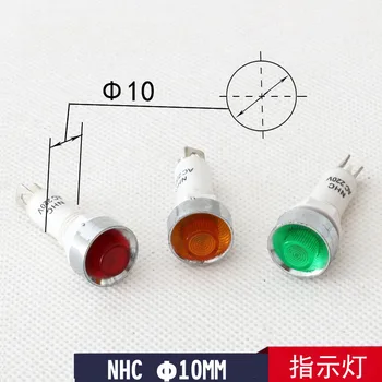 

Indicator Pilot Light NHC DC12V DC24V AC220V Mounting Hole 10mm Switch