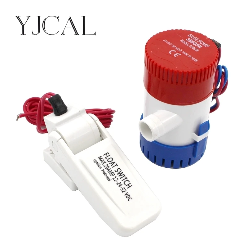 Pompa Di Sentina 350Gph Dc 12 V 24 V Interruttore A Galleggiante Tuta Combinazione Elettrico Pompa Acqua Per Aquario Sommergibile Idrovolante Motore C