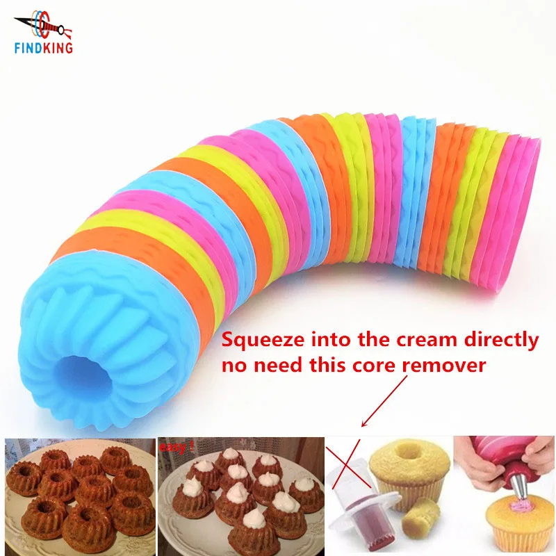 

Foodgrade 36PCS/ set Cups Cake Silicone mold Pumpkin Round Shape moldes 3D Muffin Cupcake Mold Baking Tools For Bakeware