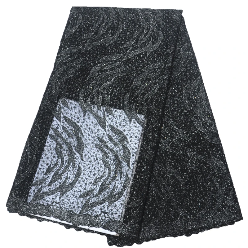 

african black lace fabric 2019 high quality tulle lace for party french lace fabric african fabric with stones