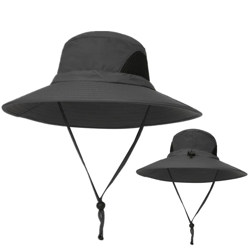 

2018 new Outdoor Adjustable Waterproof Sun Hat UV Protection Bucket Mesh Boonie Cap