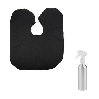 

Children Black Hairdressing Cape Lightweight Soft Hair Cutting Cloth Barber Gown Apron and Spary Bottle