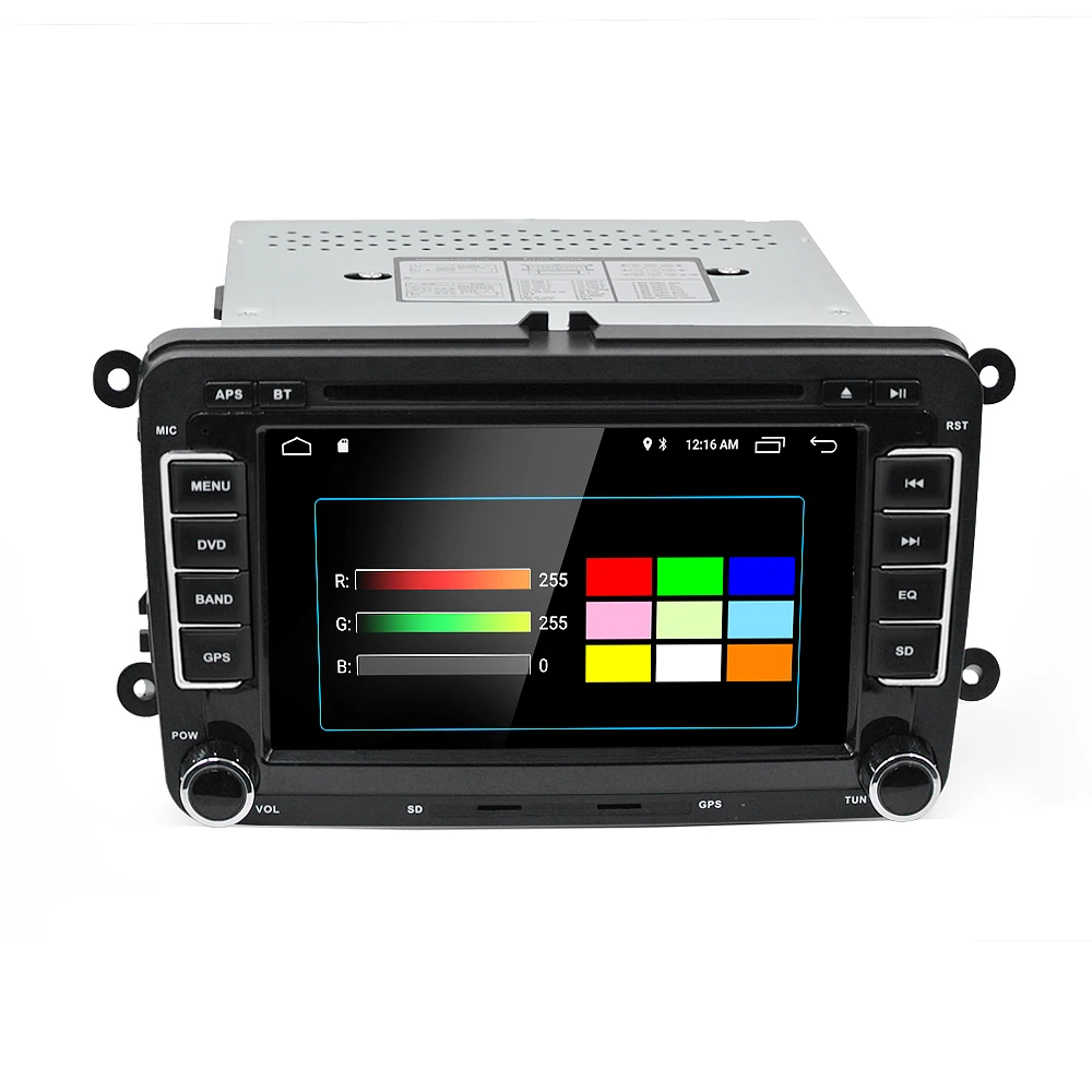 2din android 6,0 Автомобильный dvd Радио gps 1024x600 RDS wifi Зеркало Ссылка для VW Passat Golf MK5 MK6 Jetta T5 EOS POLO Touran Seat Sharan