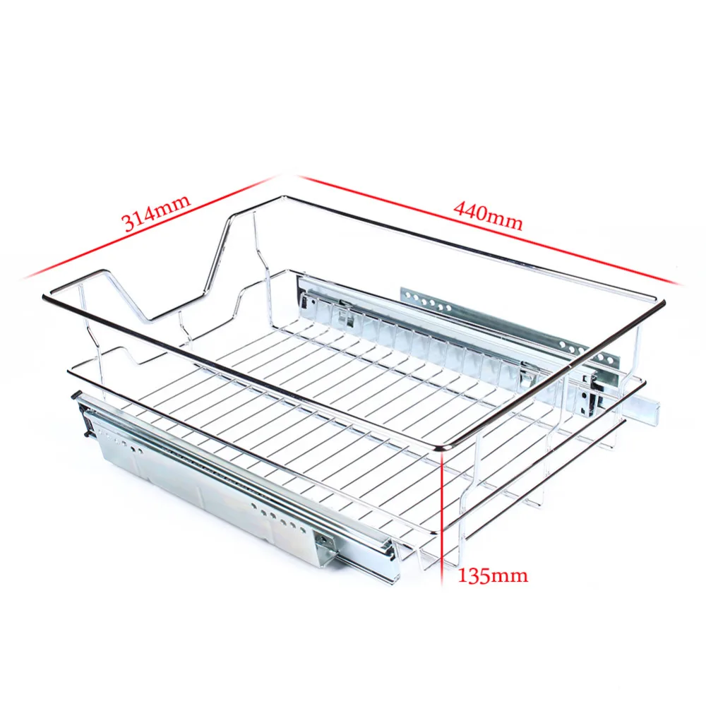 1 шт. кухонный Органайзер выдвижной металлический ящик-корзина для хранения шкафа Органайзер