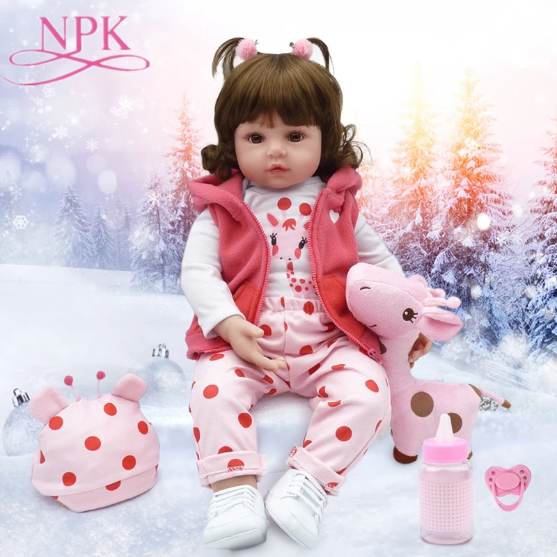 

NPK Hot Sale bebe 47CM/ 55CM Silicone Reborn Baby Dolls Toys Adorable Lifelike Toddler Bonecas Girl Kids Toy Sell At A Low Price
