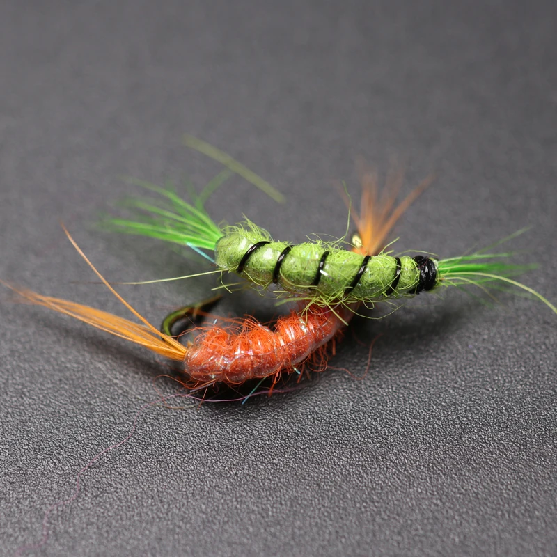 14 12 3 Rouge /& Noir époxy Buzzers Truite Mouches de pêche Mouches Tailles 10