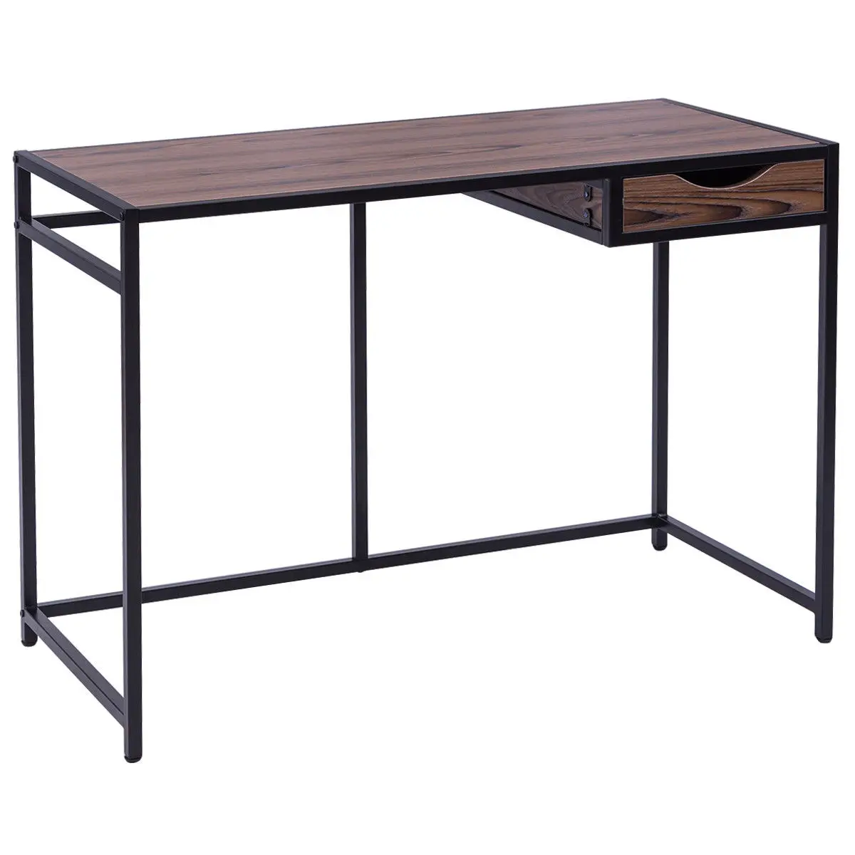 Giantex Computer Desk PC Laptop Table Modern Wood Top Metal Frame Writing Study Workstation Home Office Furniture HW56036