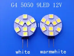 G4 светодиодный 5050 9 светодиодный 1.5 Вт DC12v Белый warmwhite круглый 120 угол светового луча заменить галогенные лампы