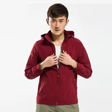 Spring summer font b Men b font Quick drying Elastic trench Coat Camping Hiking Long sleeve