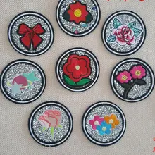 10 шт смешанные цветы горный хрусталь Вышивка Ткань нашивки для одежды Diy полосы наклейки для одежды Индивидуальные нашивки патч A Coudre