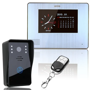 

7inch LCD 900TVL Color Video Door Phone Rainproof Night Vision with Record wireless Remote Control Unlock