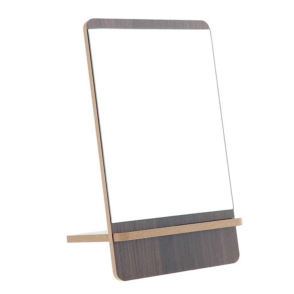 Wood Countertop Makeup Vanity Mirror Detachable for Bathroom Cosmetic Shaving