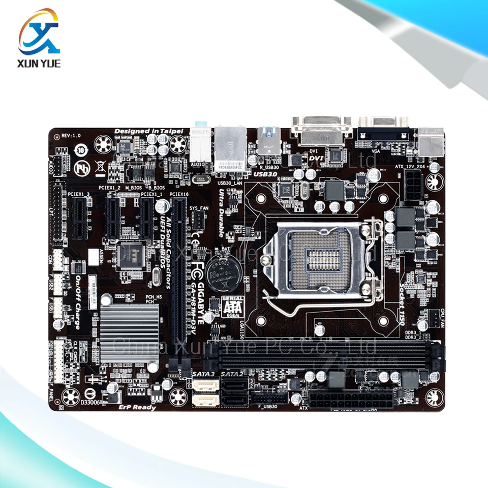 For Gigabyte GA H81M D3V Original Used Desktop font b Motherboard b font H81M D3V For