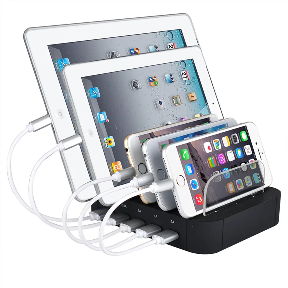 

USB charger station 5 port 5V 2.4A multi port charging for iphone apple sumsung xiaomi cell phone mobile