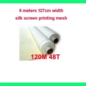 

Free shipping 5 meters (5 yards) Cheap and discount 48T 120M polyester silk screen printing mesh 127cm width