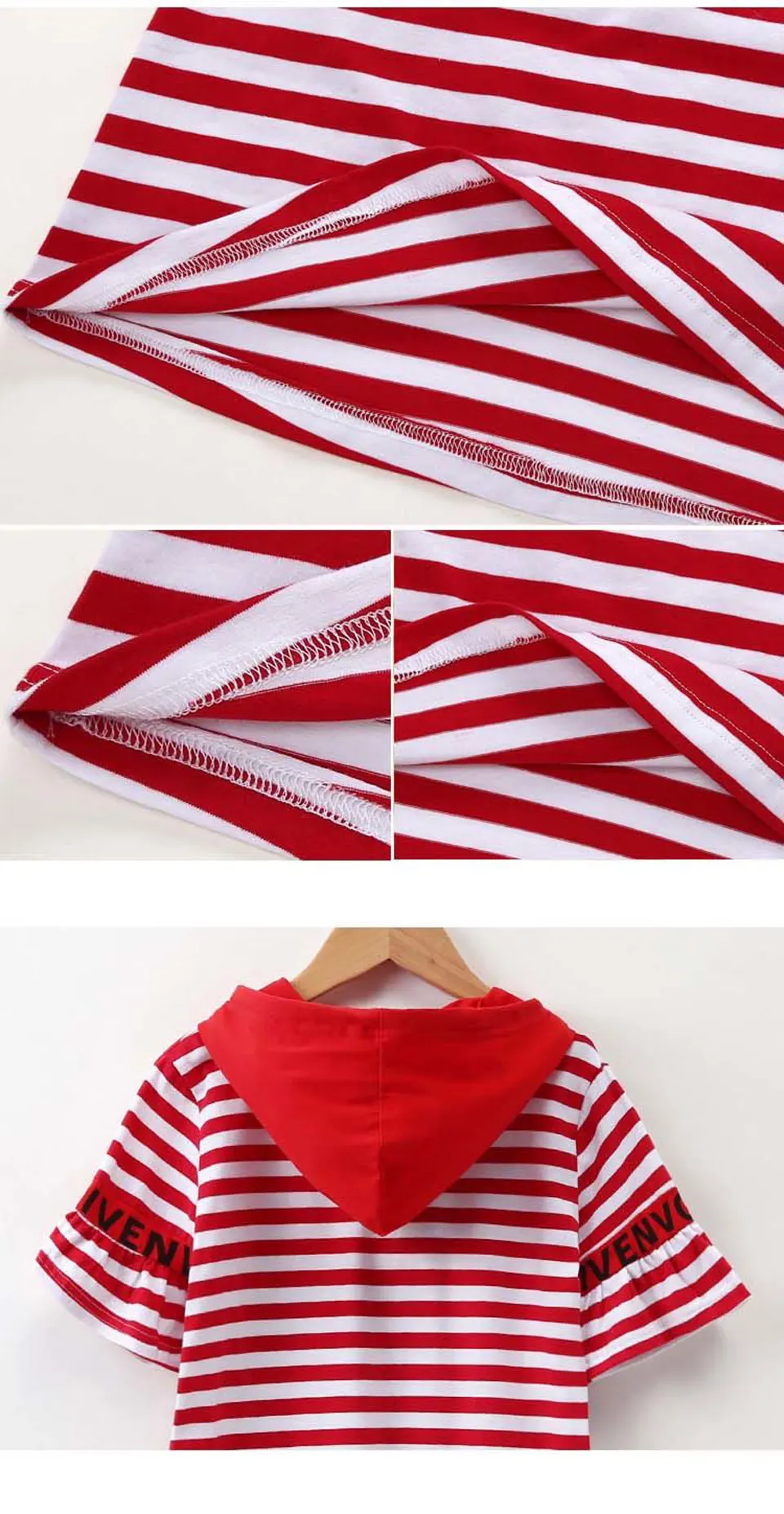 Children Long T Shirts For Girls Summer Clothing Teenage Striped 